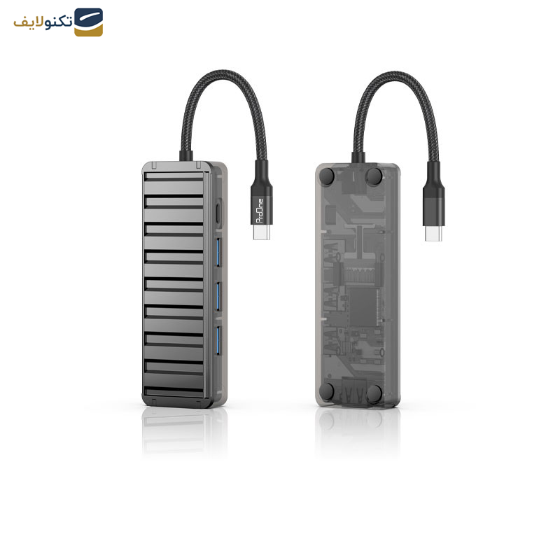 هاب 4 پورت USB-C پرووان مدل PHU554 هاب 4 پورت USB-C پرووان مدل PHU554