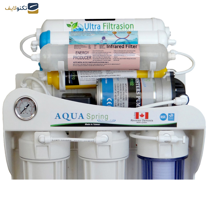 دستگاه تصفیه کننده آب آکوآ اسپرینگ مدل UF-SF4050 به همراه کیت نشتی گیر دستگاه تصفیه کننده آب آکوآ اسپرینگ مدل UF-SF4050 به همراه کیت نشتی گیر