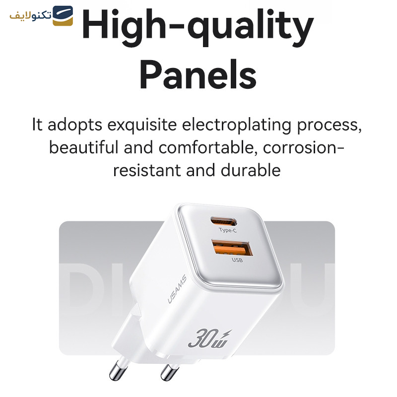 شارژر دیواری 30 وات یوسمز مدل US-CC189 شارژر دیواری 30 وات یوسمز مدل US-CC189