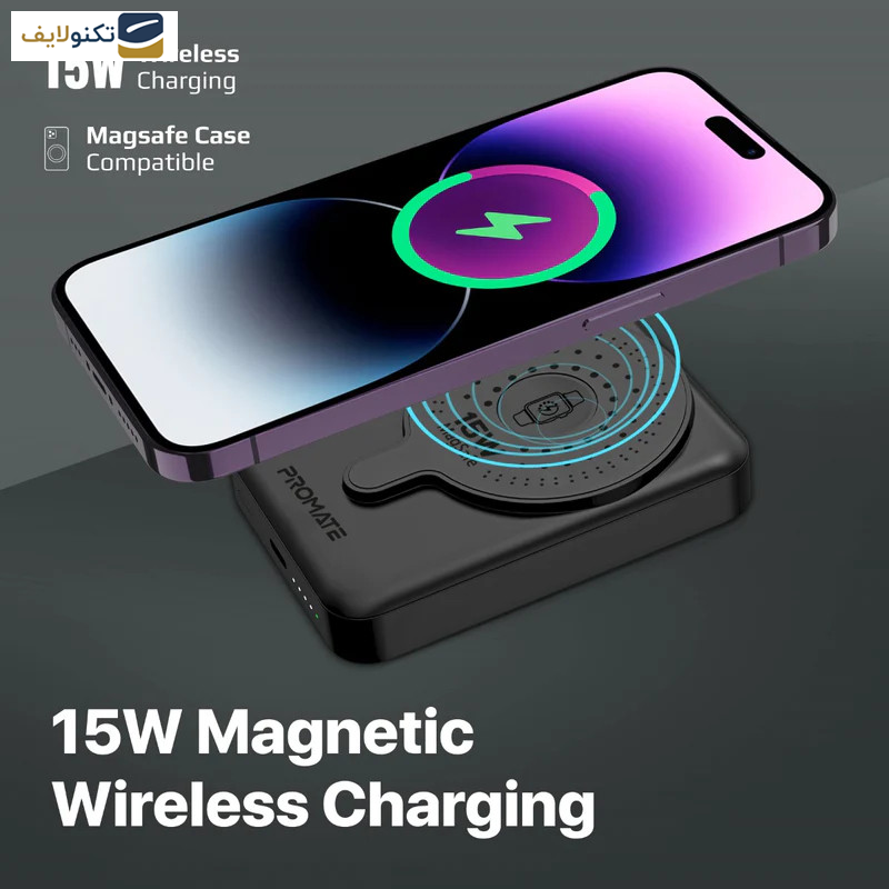 پاوربانک پرومیت مدل POWERMAG-DUO.BLACK به ظرفیت 10000 میلی آمپر ساعت پاوربانک پرومیت مدل POWERMAG-DUO.BLACK به ظرفیت 10000 میلی آمپر ساعت