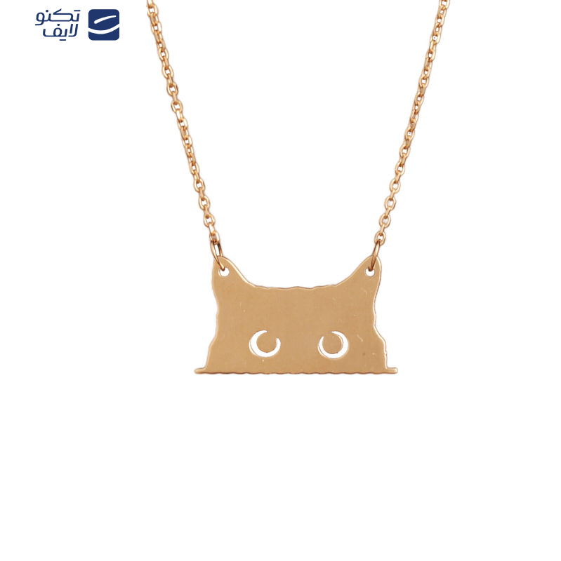 گردنبند طلا 18عیار طرح گربه خجالتی گردنبند طلا 18عیار طرح گربه خجالتی
