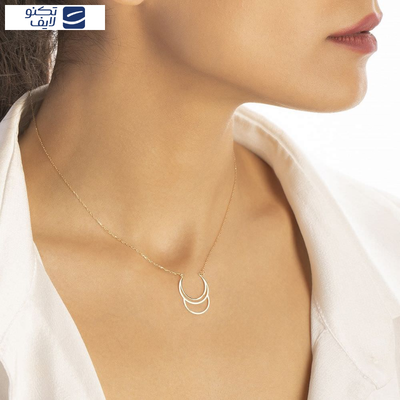 گردنبند طلا 18عیار  طرح ماه دوتایی گردنبند طلا 18عیار  طرح ماه دوتایی
