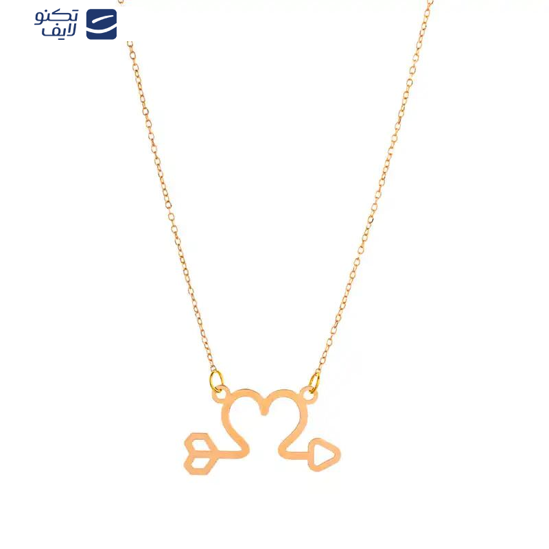 گردنبند طلا 18عیار  طرح قلب و تیر گردنبند طلا 18عیار  طرح قلب و تیر