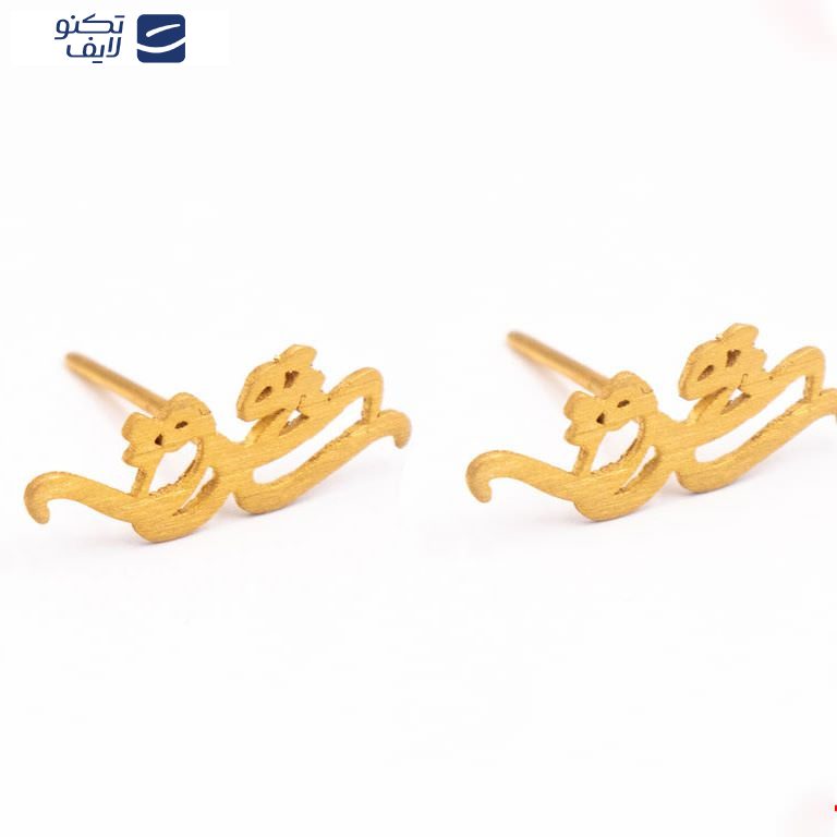 گوشواره طلا 18عیار زنانه میخی طرح عشق پایدار گوشواره طلا 18عیار زنانه میخی طرح عشق پایدار