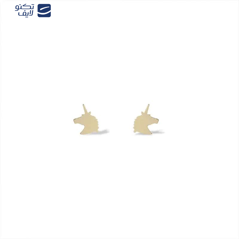 گوشواره طلا 18عیار  طرح یونیکرن پر گوشواره طلا 18عیار  طرح یونیکرن پر