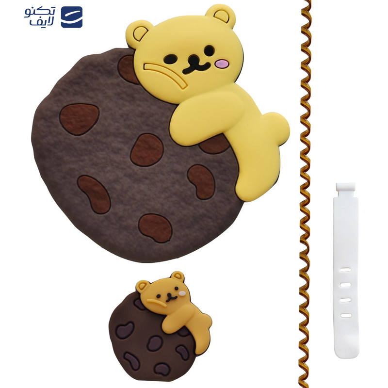 کاور شارژر دیواری اپیکوی مدل Cookie Bear به همراه محافظ کابل کاور شارژر دیواری اپیکوی مدل Cookie Bear به همراه محافظ کابل