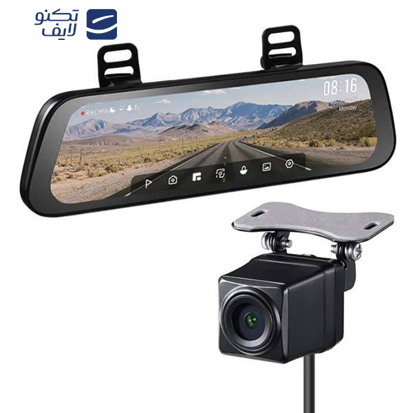 آینه هوشمند خودرو سوِنتی مِی مدل 70mai Rearview Dash Cam S500 به همراه دوربین آینه هوشمند خودرو سوِنتی مِی مدل 70mai Rearview Dash Cam S500 به همراه دوربین