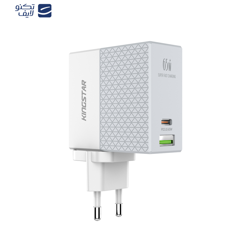 شارژر دیواری 65 وات کینگ استار مدل KW295PD شارژر دیواری 65 وات کینگ استار مدل KW295PD