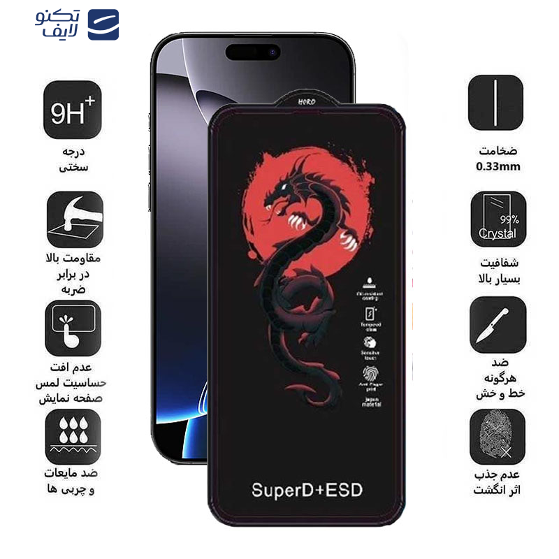 محافظ صفحه نمایش اپیکوی مدل Dragon ESD مناسب برای گوشی موبایل اپل iPhone 16 Pro Max محافظ صفحه نمایش اپیکوی مدل Dragon ESD مناسب برای گوشی موبایل اپل iPhone 16 Pro Max