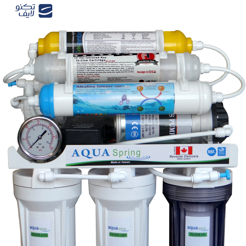 دستگاه تصفیه کننده آب آکوآ اسپرینگ مدل NF8200 به همراه فیلتر تصفیه آب بسته 3 عددی دستگاه تصفیه کننده آب آکوآ اسپرینگ مدل NF8200 به همراه فیلتر تصفیه آب بسته 3 عددی