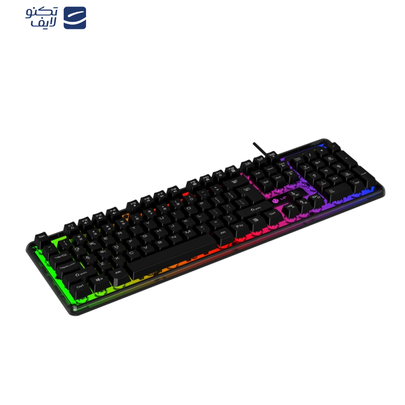 کیبورد گیمینگ لاجی کی مدل K230B، سوییچ ممبران، Full-Size، نورپردازی RGB کیبورد گیمینگ لاجی کی مدل K230B، سوییچ ممبران، Full-Size، نورپردازی RGB