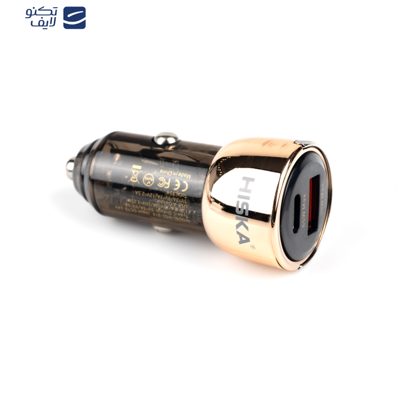 شارژر فندکی 95 وات هیسکا مدل HCC-318 شارژر فندکی 95 وات هیسکا مدل HCC-318