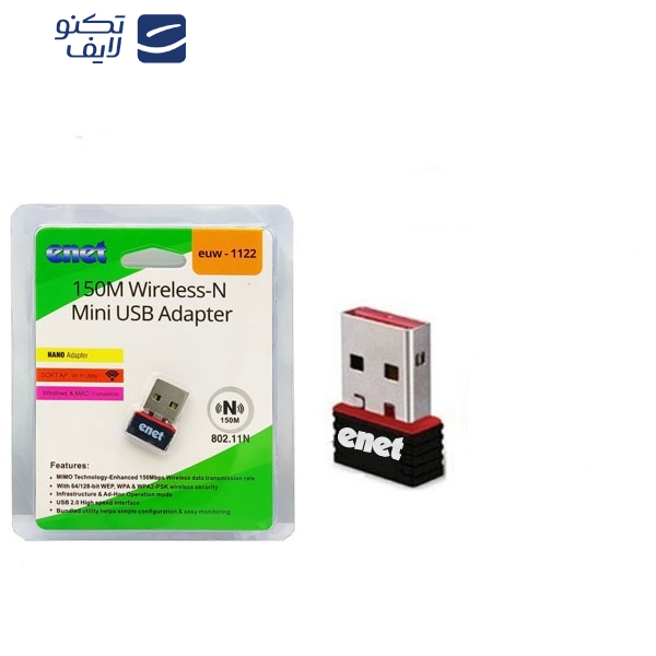 دانگل وای فای USB ای نت مدل euw-1122 دانگل وای فای USB ای نت مدل euw-1122