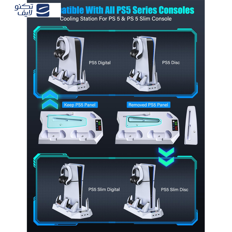 پایه فن کنسول و شارژر دسته بازی مدل COOLING STAND YH-55-1 پایه فن کنسول و شارژر دسته بازی مدل COOLING STAND YH-55-1