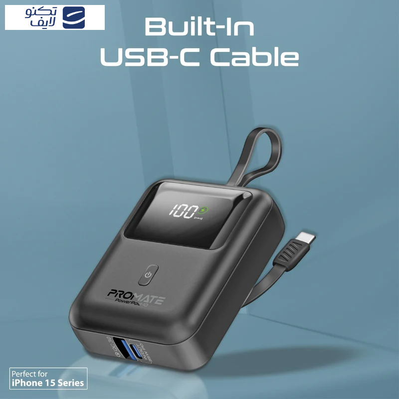 پاوربانک پرومیت مدل POWERPOD-10.BLK ظرفیت ۱۰۰۰۰ میلیآمپرساعت  پاوربانک پرومیت مدل POWERPOD-10.BLK ظرفیت ۱۰۰۰۰ میلیآمپرساعت