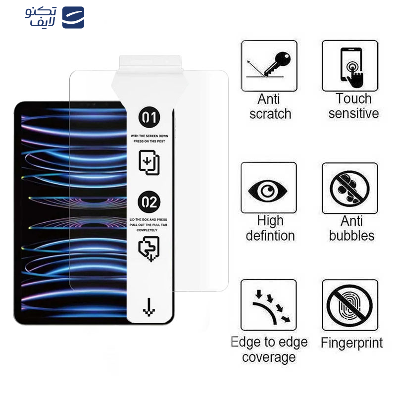 محافظ صفحه نمایش 5D اپیکوی مدل Super Power Easy install مناسب برای تبلت اپل iPad Pro 12.9 2022/2021/2020/2018 محافظ صفحه نمایش 5D اپیکوی مدل Super Power Easy install مناسب برای تبلت اپل iPad Pro 12.9 2022/2021/2020/2018
