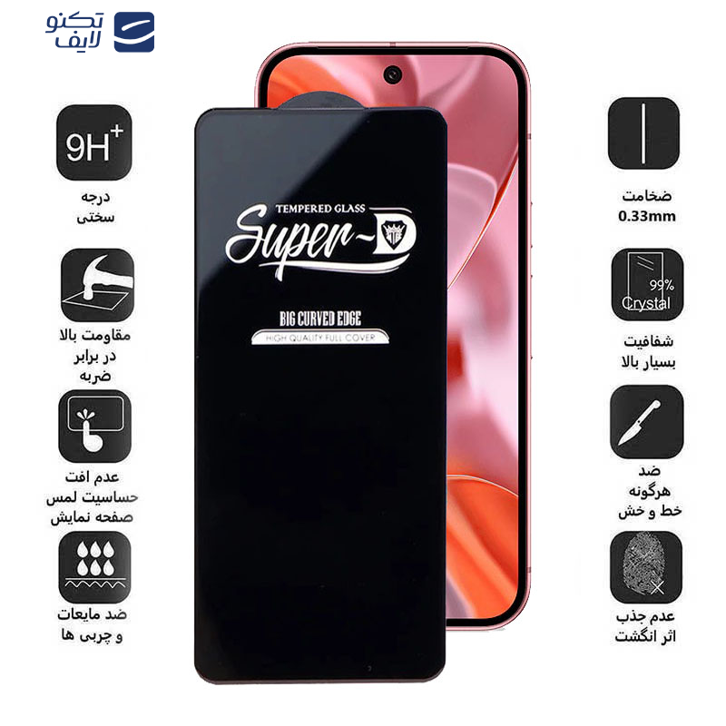 محافظ صفحه نمایش اپیکوی مدل Super 5D مناسب برای گوشی موبایل گوگل Pixel 9/9 Pro  محافظ صفحه نمایش اپیکوی مدل Super 5D مناسب برای گوشی موبایل گوگل Pixel 9/9 Pro