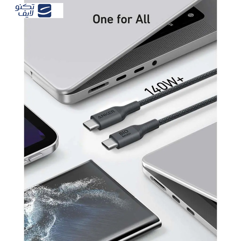 کابل USB-C انکر مدل A80F6H11 طول 1.8 متر کابل USB-C انکر مدل A80F6H11 طول 1.8 متر