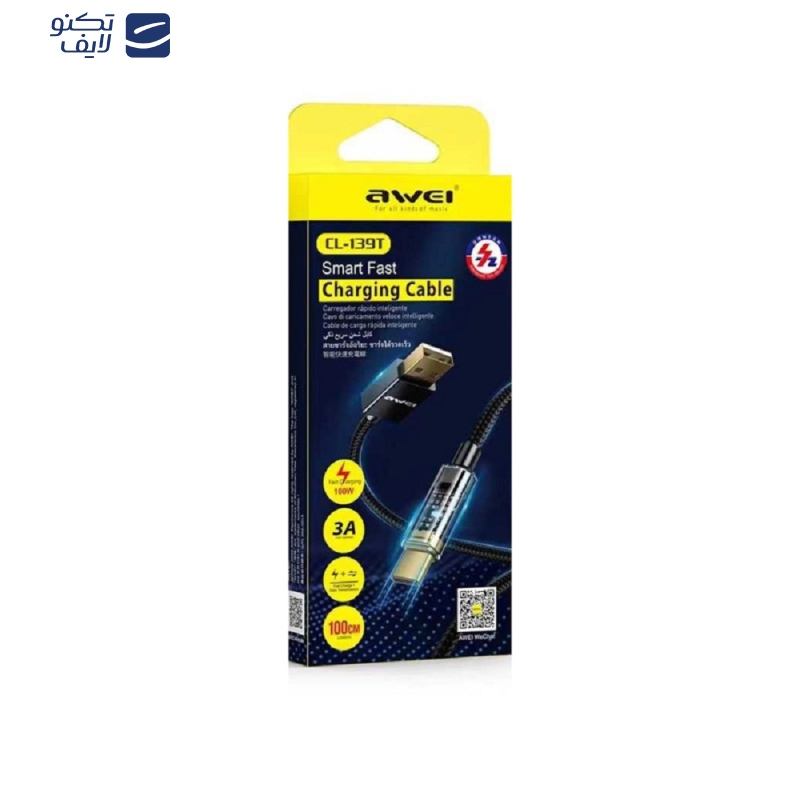 کابل تبدیل USB به USB-C اوی مدل CL-139T طول 1 متر کابل تبدیل USB به USB-C اوی مدل CL-139T طول 1 متر