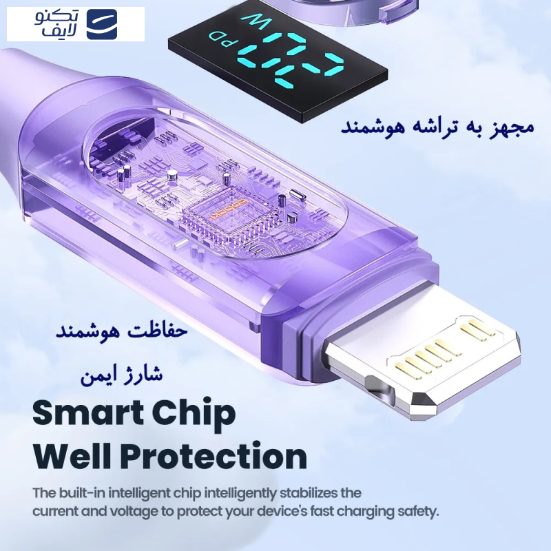 کابل تبدیل USB-C به لایتنینگ توکی مدل 20W TQ-X55 طول 1 متر کابل تبدیل USB-C به لایتنینگ توکی مدل 20W TQ-X55 طول 1 متر