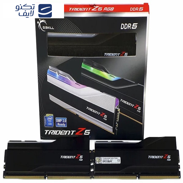 رم دسکتاپ DDR5 دوکاناله 6000 مگاهرتز CL30 جی اسکیل مدل TRIDENT Z5 RGB Black ظرفیت 64 گیگابایت