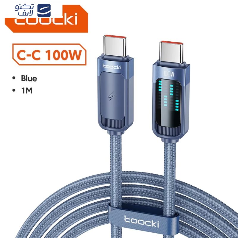 کابل USB-C توکی مدل 100W TQ-X47C3 طول 1 متر کابل USB-C توکی مدل 100W TQ-X47C3 طول 1 متر