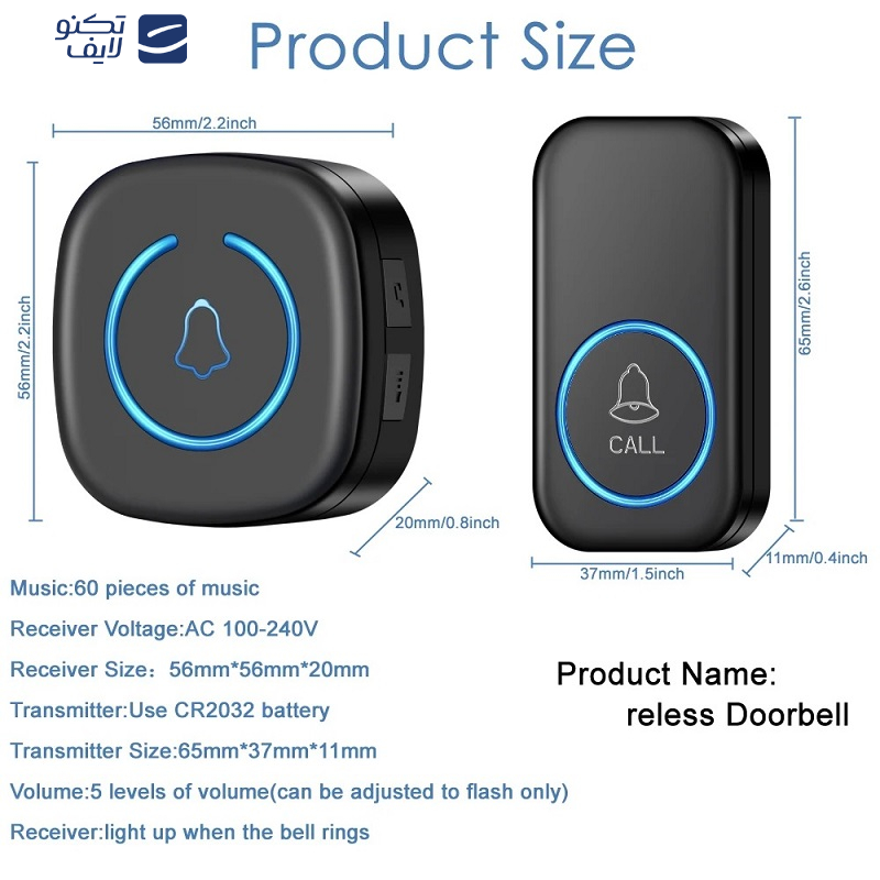 زنگ بی سیم مدل هوشمند Smart c55 زنگ بی سیم مدل هوشمند Smart c55