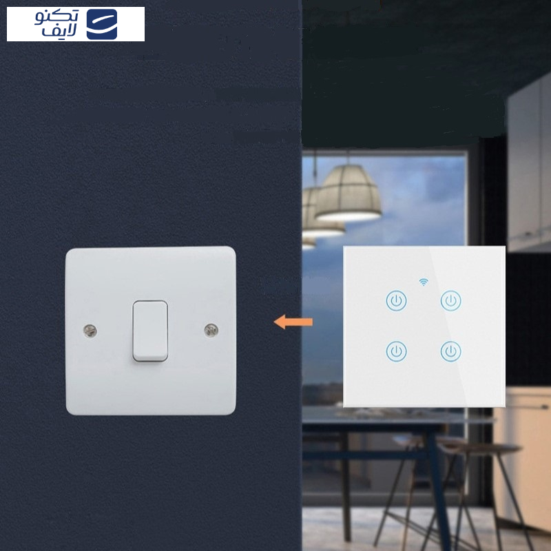 کلید تک پل مدل لمسی smart c1 کلید تک پل مدل لمسی smart c1