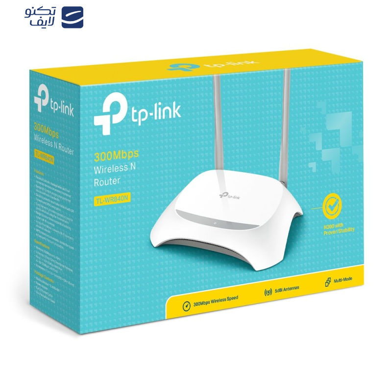 روتر بیسیم 300Mbps تی پی-لینک مدل TL-WR840N روتر بیسیم 300Mbps تی پی-لینک مدل TL-WR840N