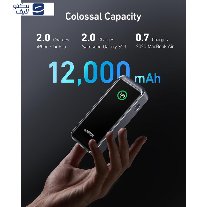 پاوربانک انکر مدل A1335 ظرفیت 12000 میلی آمپر ساعت پاوربانک انکر مدل A1335 ظرفیت 12000 میلی آمپر ساعت