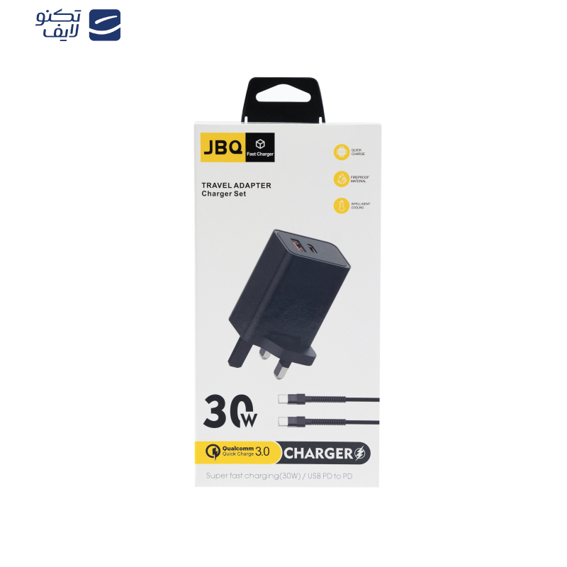 شارژر دیواری 30 وات جی بی کیو مدل HC-30W شارژر دیواری 30 وات جی بی کیو مدل HC-30W