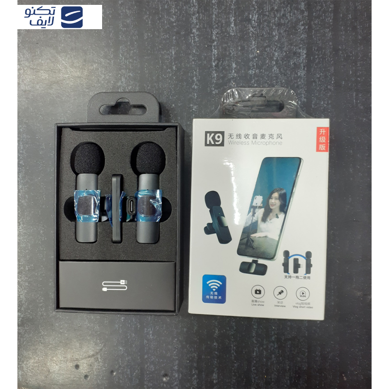 ست میکروفن یقه ای بیسیم مدل K9 Dual Lightning ست میکروفن یقه ای بیسیم مدل K9 Dual Lightning