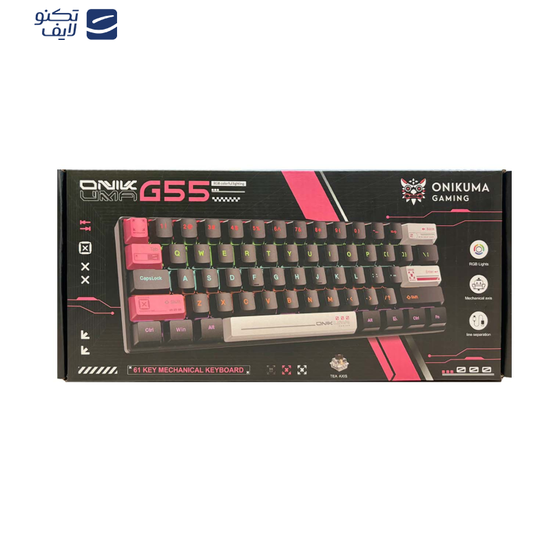 کیبورد مخصوص بازی اونیکوما مدل G55 RGB کیبورد مخصوص بازی اونیکوما مدل G55 RGB