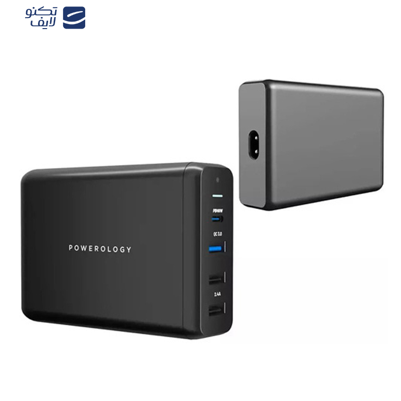 شارژر رومیزی 75 وات پاورولوجی مدل PWCUQC001 شارژر رومیزی 75 وات پاورولوجی مدل PWCUQC001