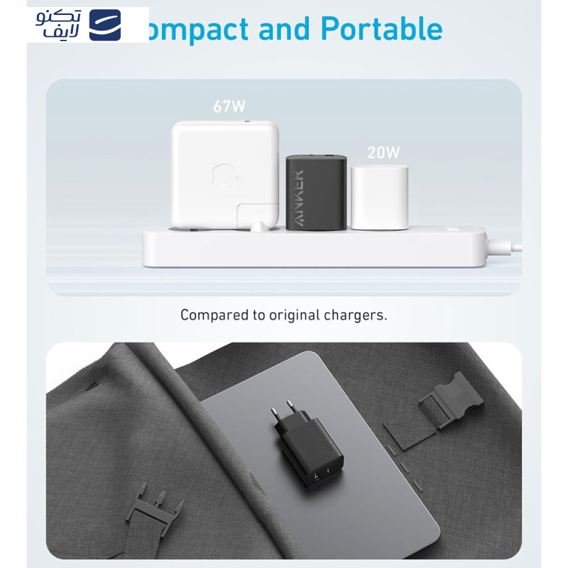 شارژر دیواری 20 وات انکر مدل B2348 به همراه کابل USB-C به طول 1.5 متر	 شارژر دیواری 20 وات انکر مدل B2348 به همراه کابل USB-C به طول 1.5 متر