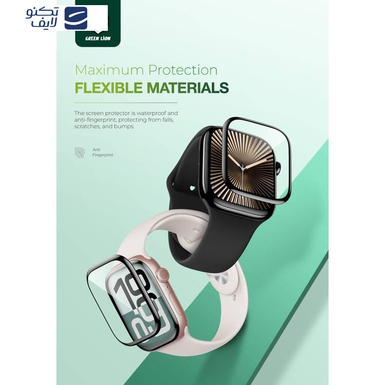 محافظ صفحه نمایش گرین لاین مدل 3D UltraFlex مناسب برای اپل واچ سری 10 سایز 46 میلی متری  محافظ صفحه نمایش گرین لاین مدل 3D UltraFlex مناسب برای اپل واچ سری 10 سایز 46 میلی متری