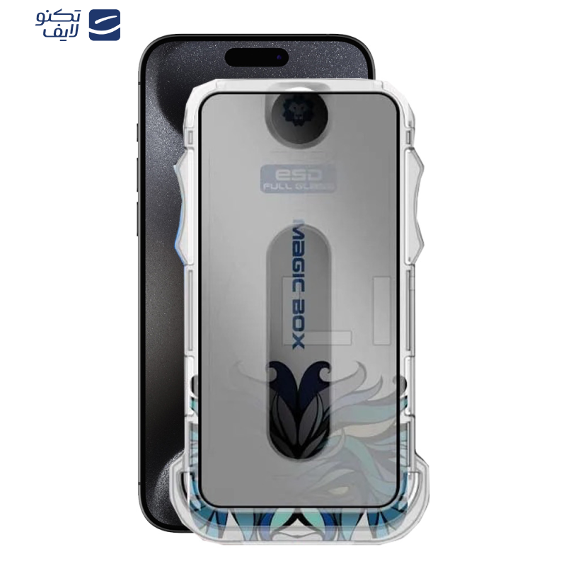 محافظ صفحه نمایش حریم شخصی اپیکوی مدل Lion Privacy Easy Install مناسب برای گوشی موبایل اپل iPhone 15 Pro  به همراه کیت نصب محافظ صفحه نمایش حریم شخصی اپیکوی مدل Lion Privacy Easy Install مناسب برای گوشی موبایل اپل iPhone 15 Pro  به همراه کیت نصب