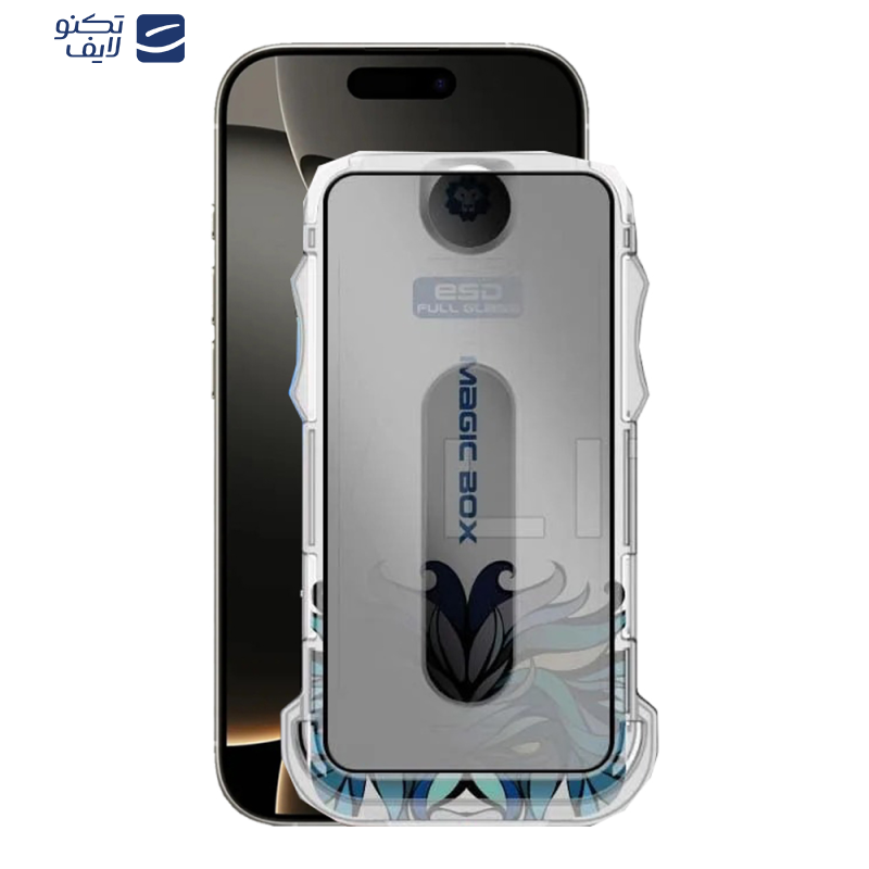 محافظ صفحه نمایش حریم شخصی اپیکوی مدل Lion Privacy Easy Install مناسب برای گوشی موبایل اپل iPhone 16 Pro  به همراه کیت نصب محافظ صفحه نمایش حریم شخصی اپیکوی مدل Lion Privacy Easy Install مناسب برای گوشی موبایل اپل iPhone 16 Pro  به همراه کیت نصب