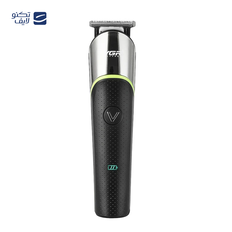 ماشین اصلاح موی صورت وی جی ار مدل 306، اصلاح به صورت صفر زن، استفاده به صورت خشک و مرطوب، منبع انرژی باتری، تکنولوژی اصلاح به صورت برش چرخشی، مدت زمان شارژ 90 دقیقه و مدت زمان استفاده پس از شارژ 90 دقیقه، به همراه برس تمیزکننده، ضد آب