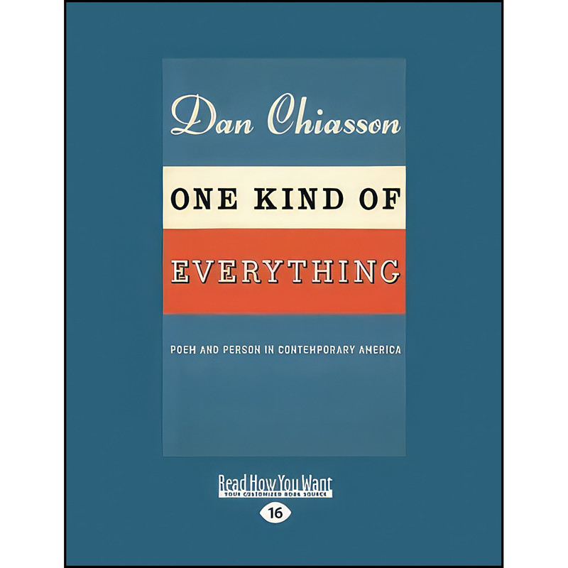 کتاب One Kind of Everything اثر Dan Chiasson انتشارات تازه ها