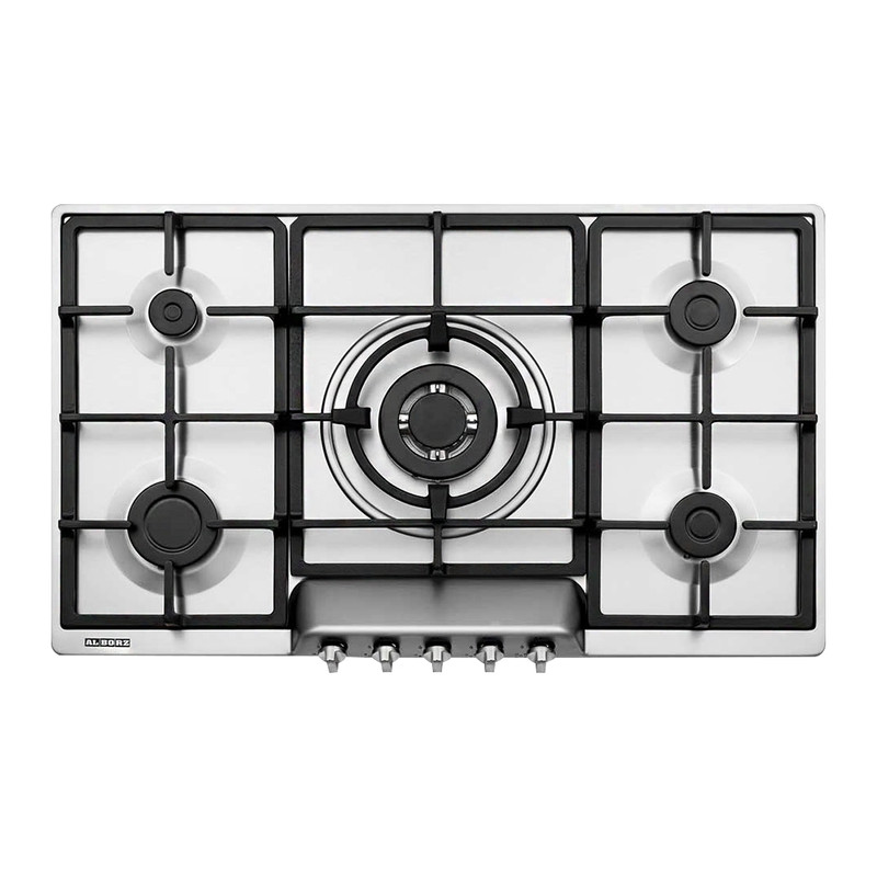 اجاق گاز صفحهای پنج شعله استیل البرز مدل S5957