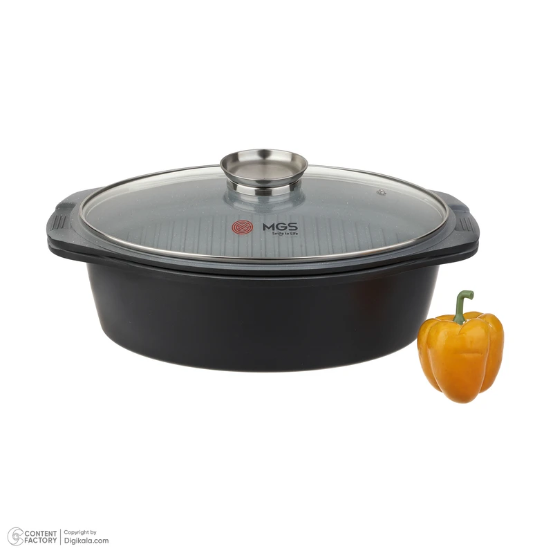 تابه گریل ام جی اس مدل دو طبقه سایز 38 تابه گریل ام جی اس مدل دو طبقه سایز 38