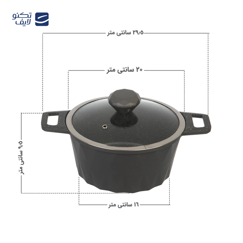 قابلمه تکنو مدل دایمند سایز 20 قابلمه تکنو مدل دایمند سایز 20