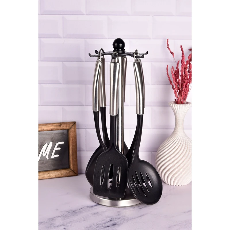 سرویس کفگیر و ملاقه 6 پارچه یونیک همراه استند کد 1196 سرویس کفگیر و ملاقه 6 پارچه یونیک همراه استند کد 1196