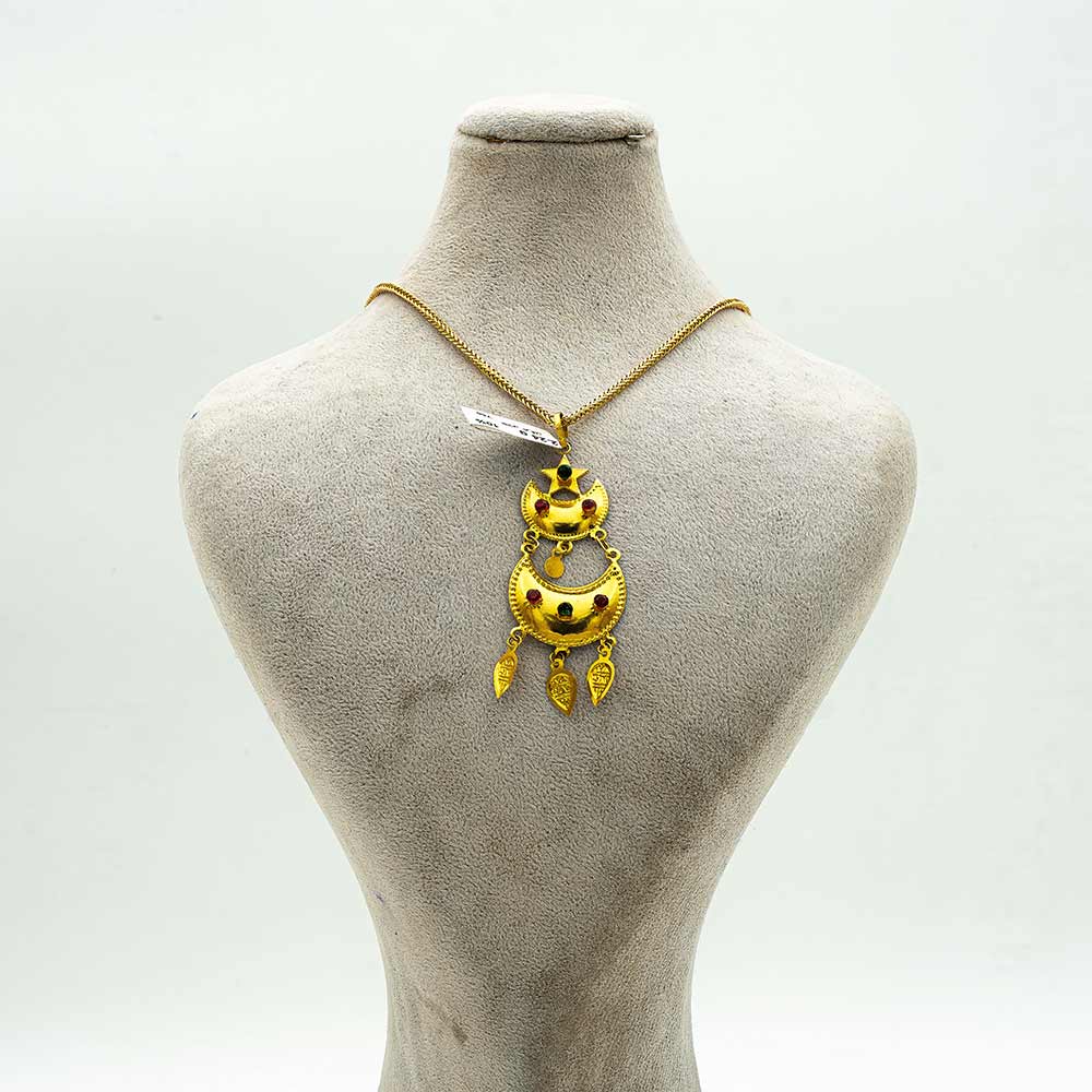 پلاک طلا 18 عیار گالری طلا عرفان ماه و ستاره کد 1683