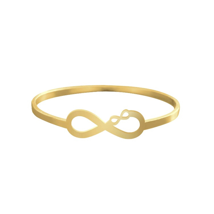 انگشتر طلا 18 عیار زنانه شمیم گلد گالری کد AA25 طرح بینهایت