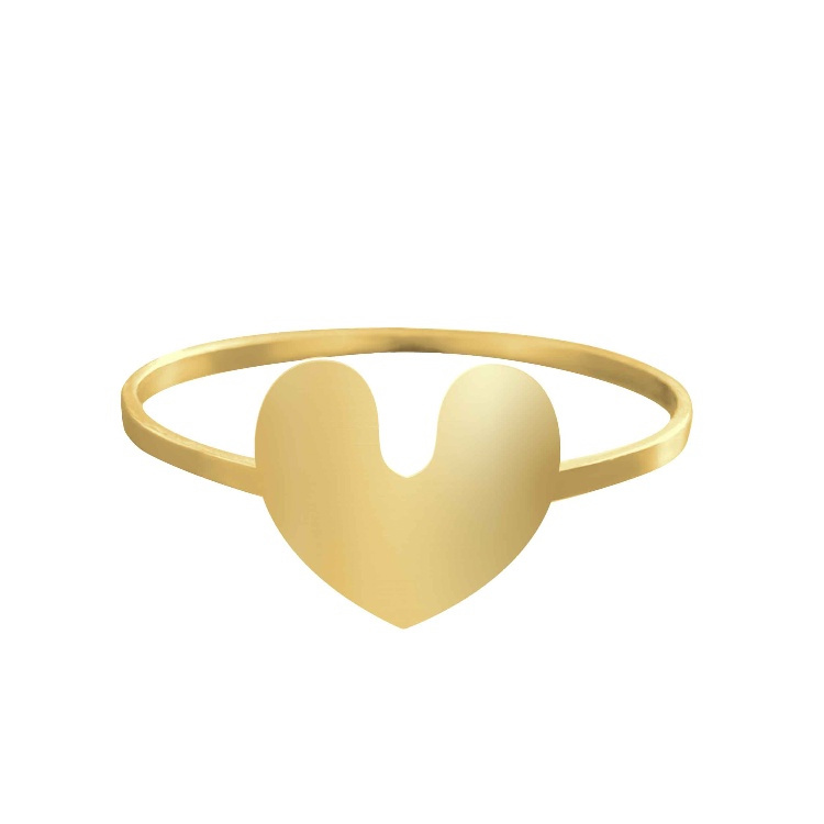 انگشتر طلا 18 عیار زنانه شمیم گلد گالری کد AA42 طرح قلب انگشتر طلا 18 عیار زنانه شمیم گلد گالری کد AA42 طرح قلب