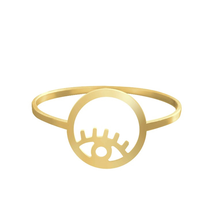 انگشتر طلا 18 عیار زنانه شمیم گلد گالری طرح چشم کد A-22 انگشتر طلا 18 عیار زنانه شمیم گلد گالری طرح چشم کد A-22