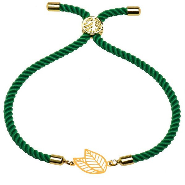 دستبند طلا 18 عیار دخترانه شمیم گلد گالری مدل برگ کد 641 دستبند طلا 18 عیار دخترانه شمیم گلد گالری مدل برگ کد 641