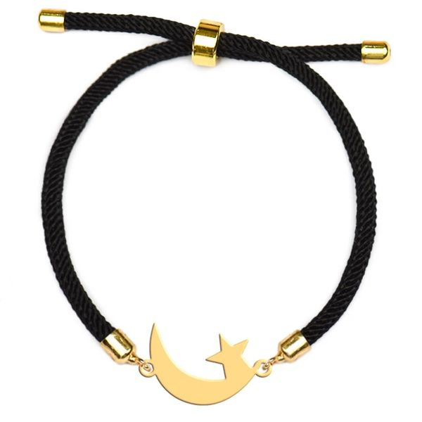 دستبند طلا 18 عیار دخترانه شمیم گلد گالری مدل ماه و ستاره 627 دستبند طلا 18 عیار دخترانه شمیم گلد گالری مدل ماه و ستاره 627